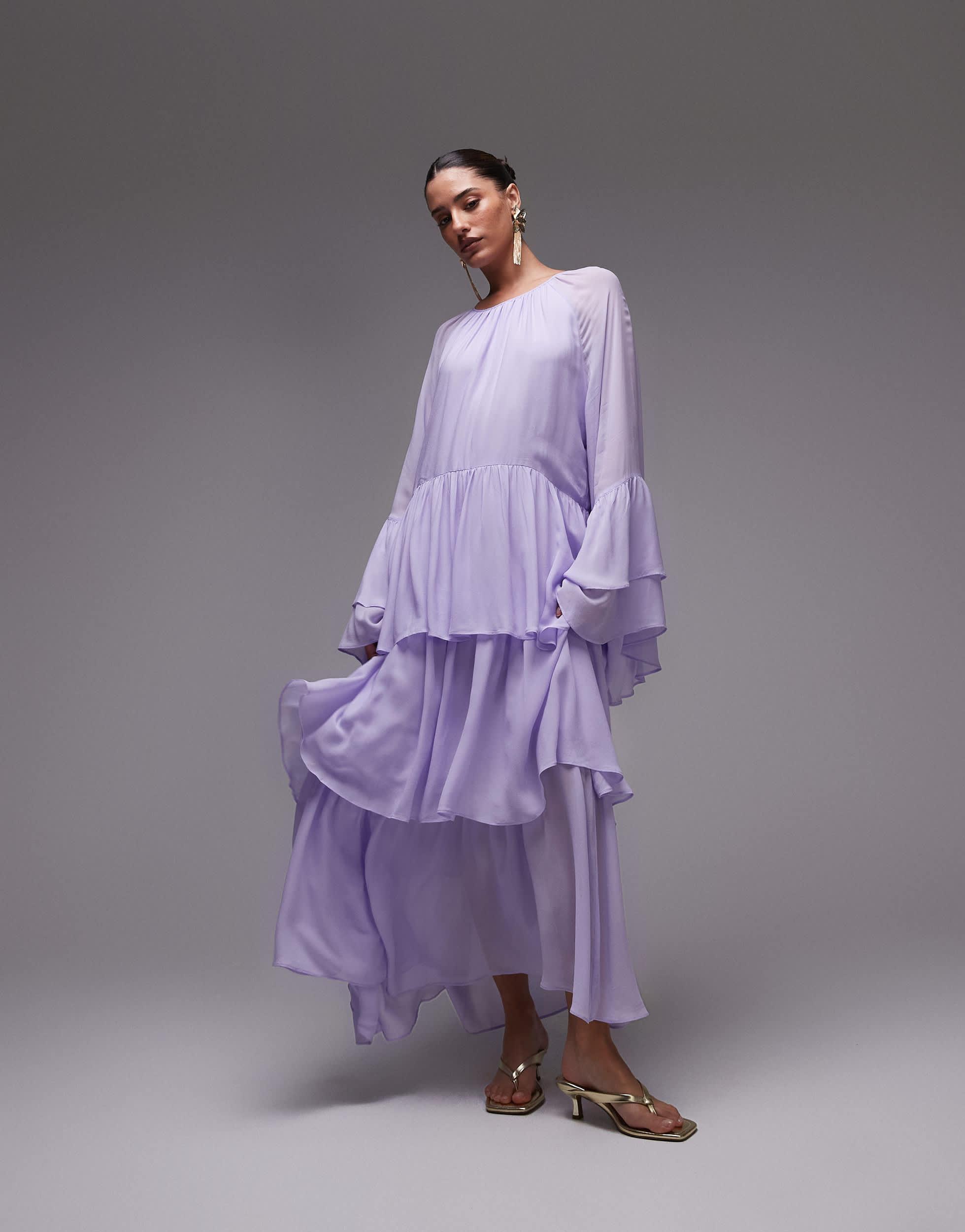 sachin and babi light blue dress Purple chiffon maxi dress