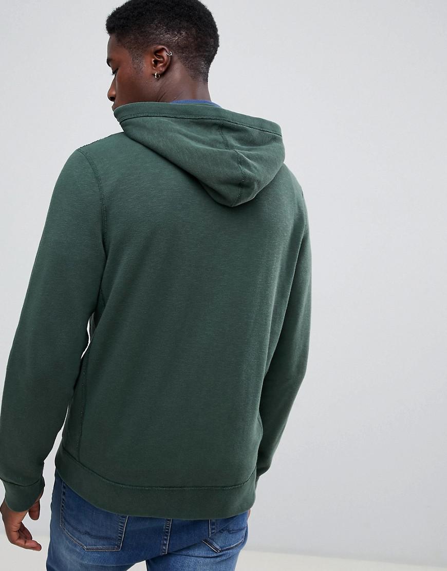 Abercrombie & Fitch Cotton Icon Logo Full Zip Hoodie In Green for Men - Lyst
