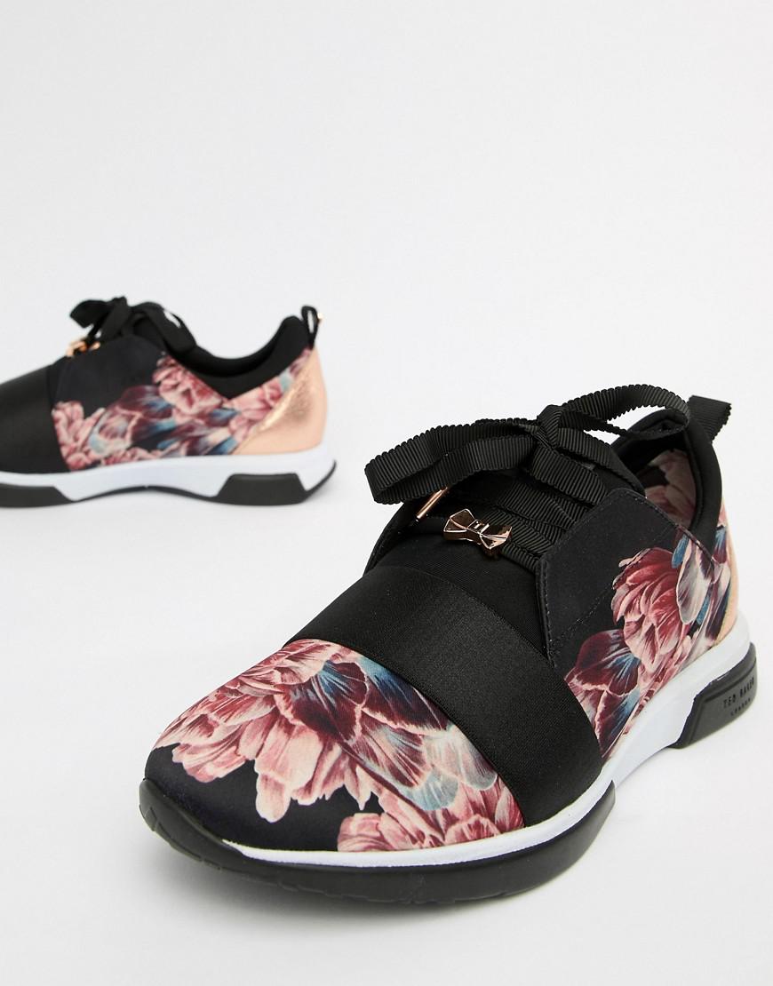 ted baker floral blossom print trainers