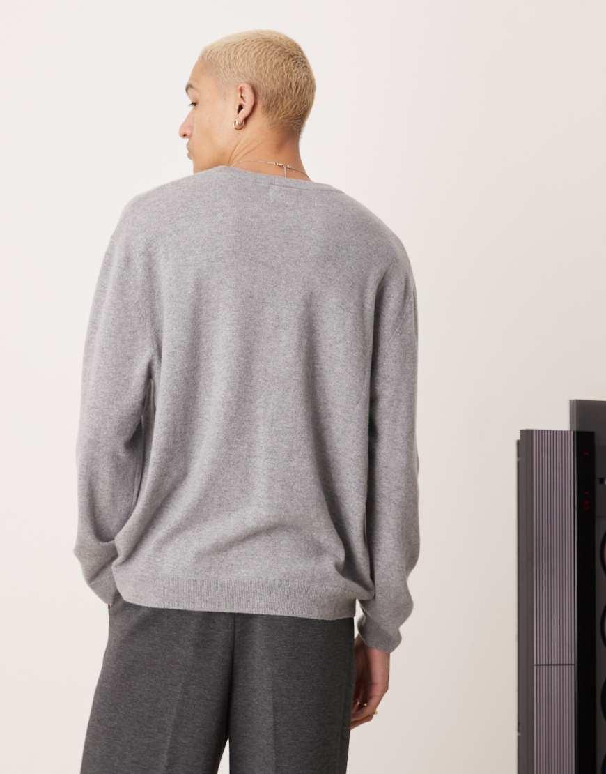 ASOS Premium 100% Cashmere Oversized Boxy Fit Crew Neck Jumper in