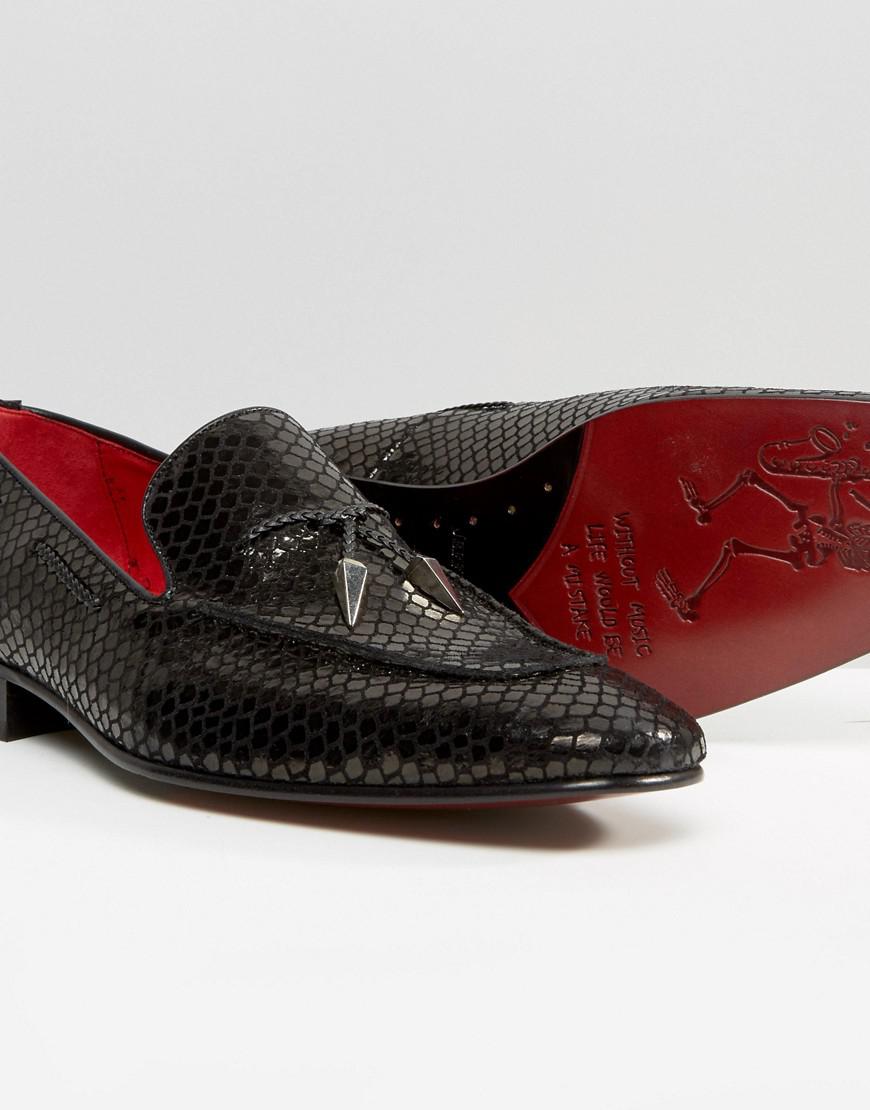 Leather Jung Tassel Loafers in Black 