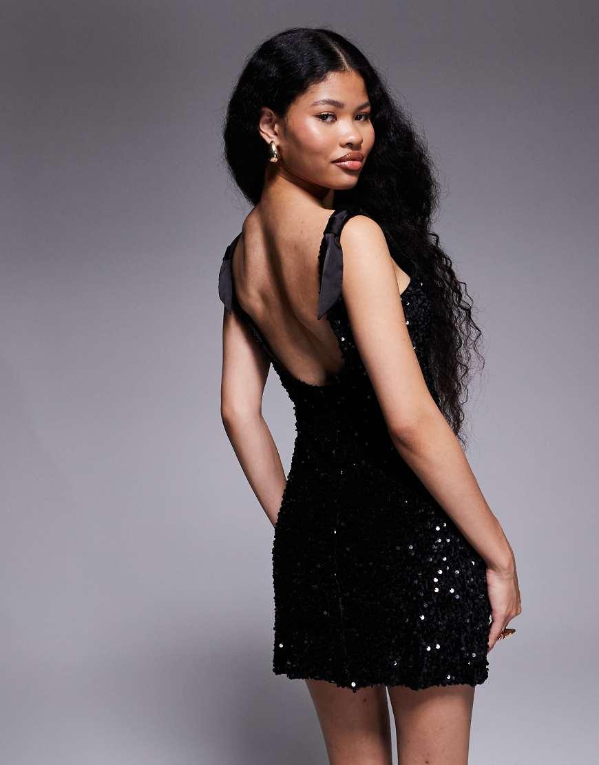 tfnc sequin dress black Sequin Dresses - Glitter & Sparkly Dresses