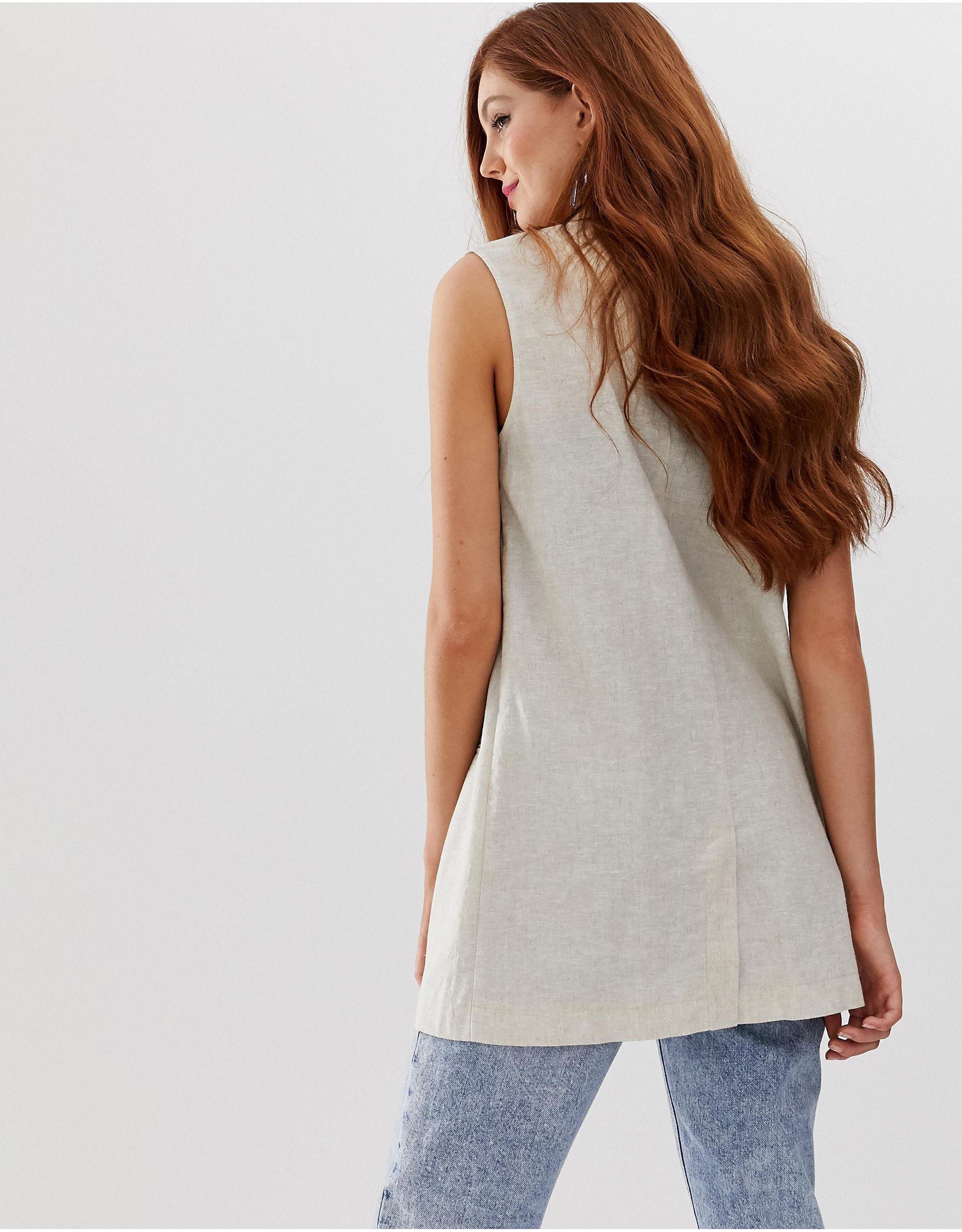 Chaleco Stradivarius de Denim de color Neutro | Lyst