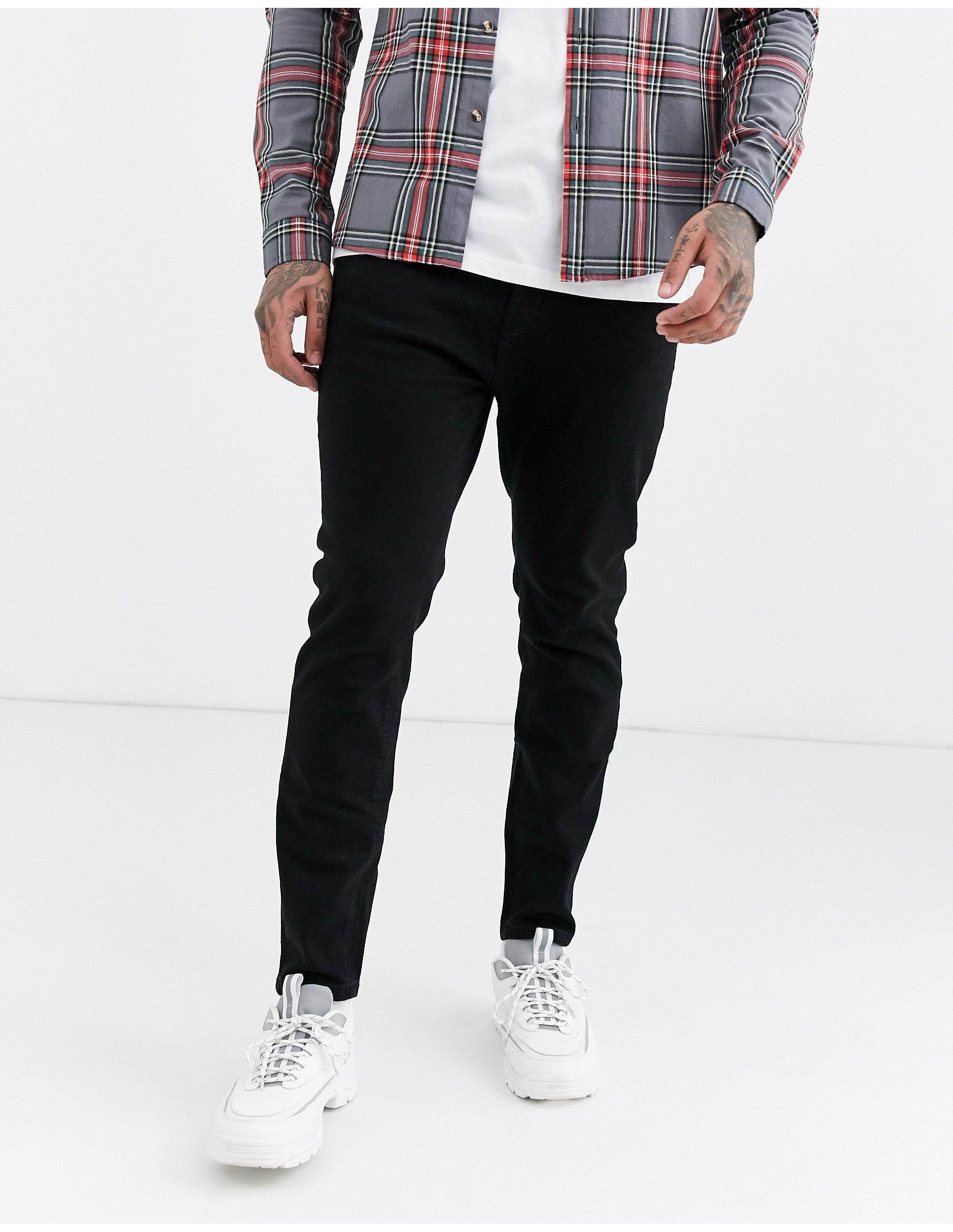 Pull&Bear Denim Join Life Tapered Carrot Fit Jeans in Black for Men | Lyst