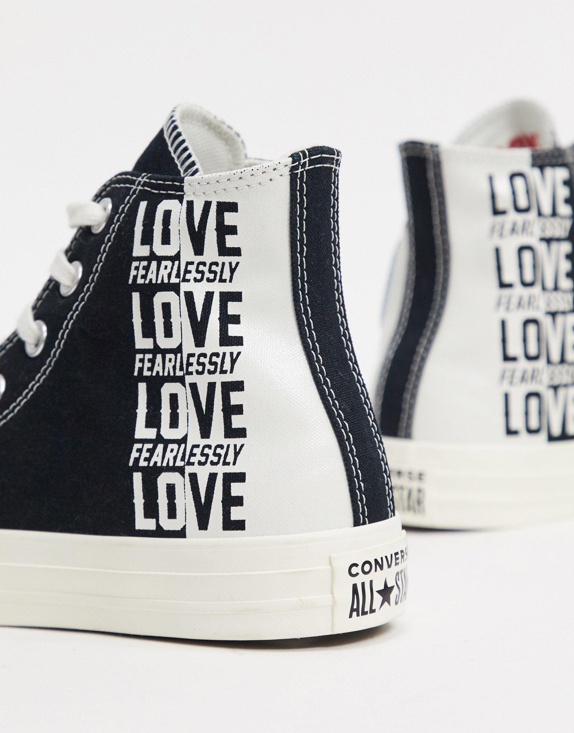 love fearlessly converse black