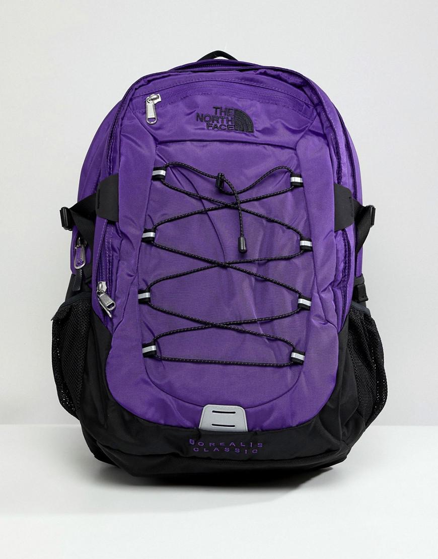 the north face backpack purple