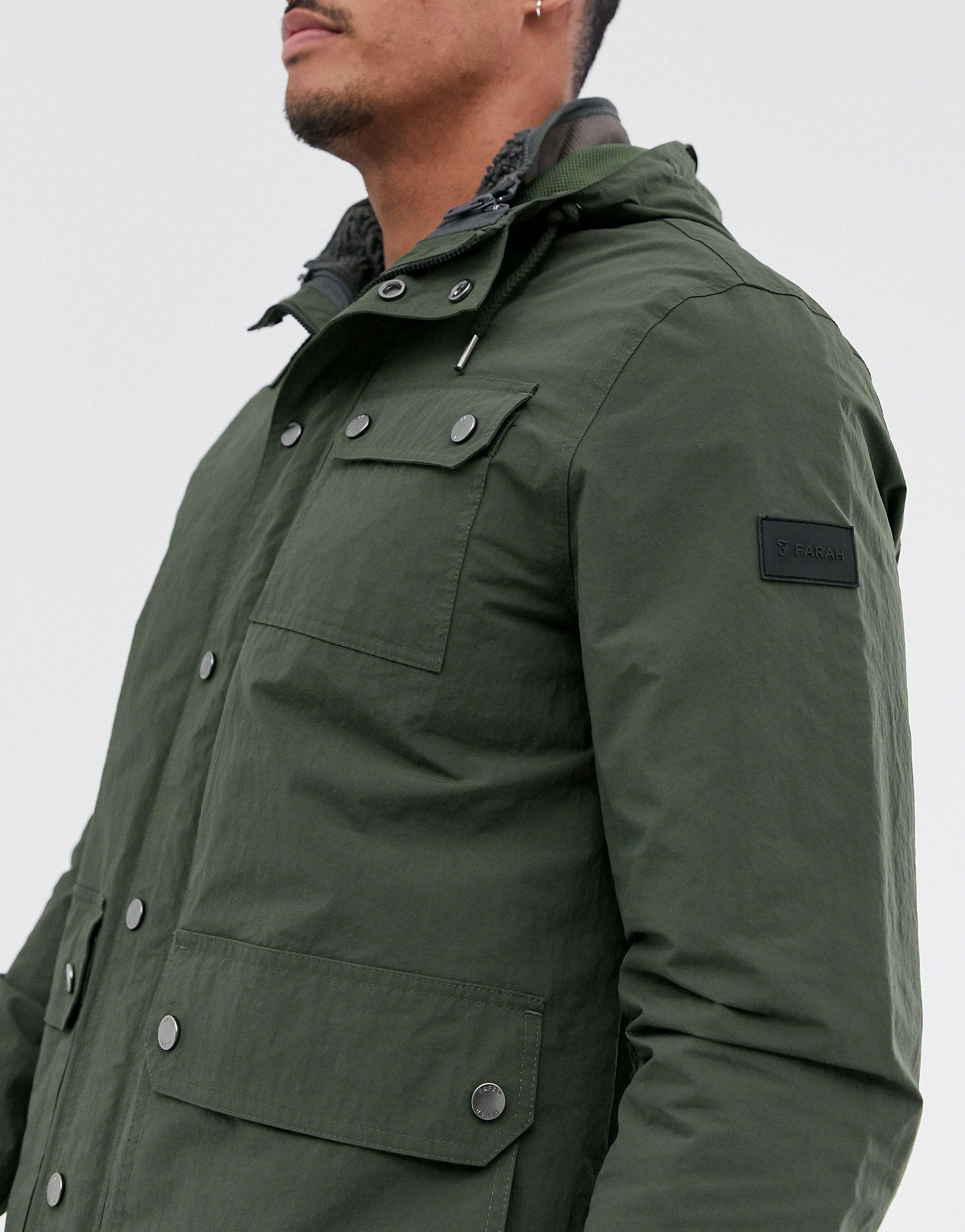 farah jacket green