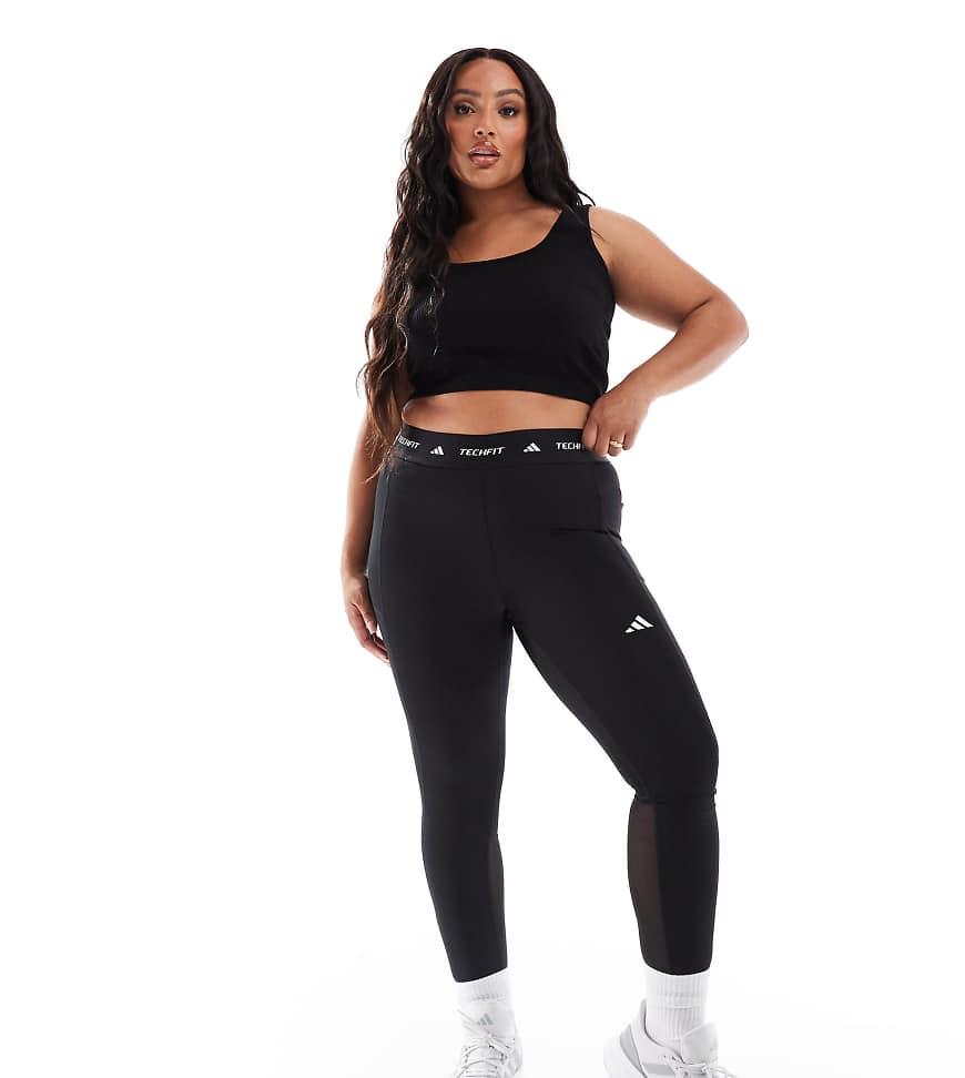 adidas Originals Plus Techfit Stash Pocket Full Length Leggings in Black Lyst UK