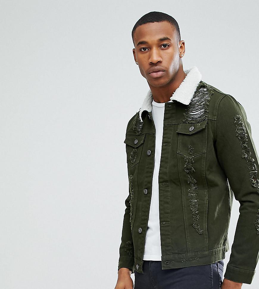 mens green trucker jacket
