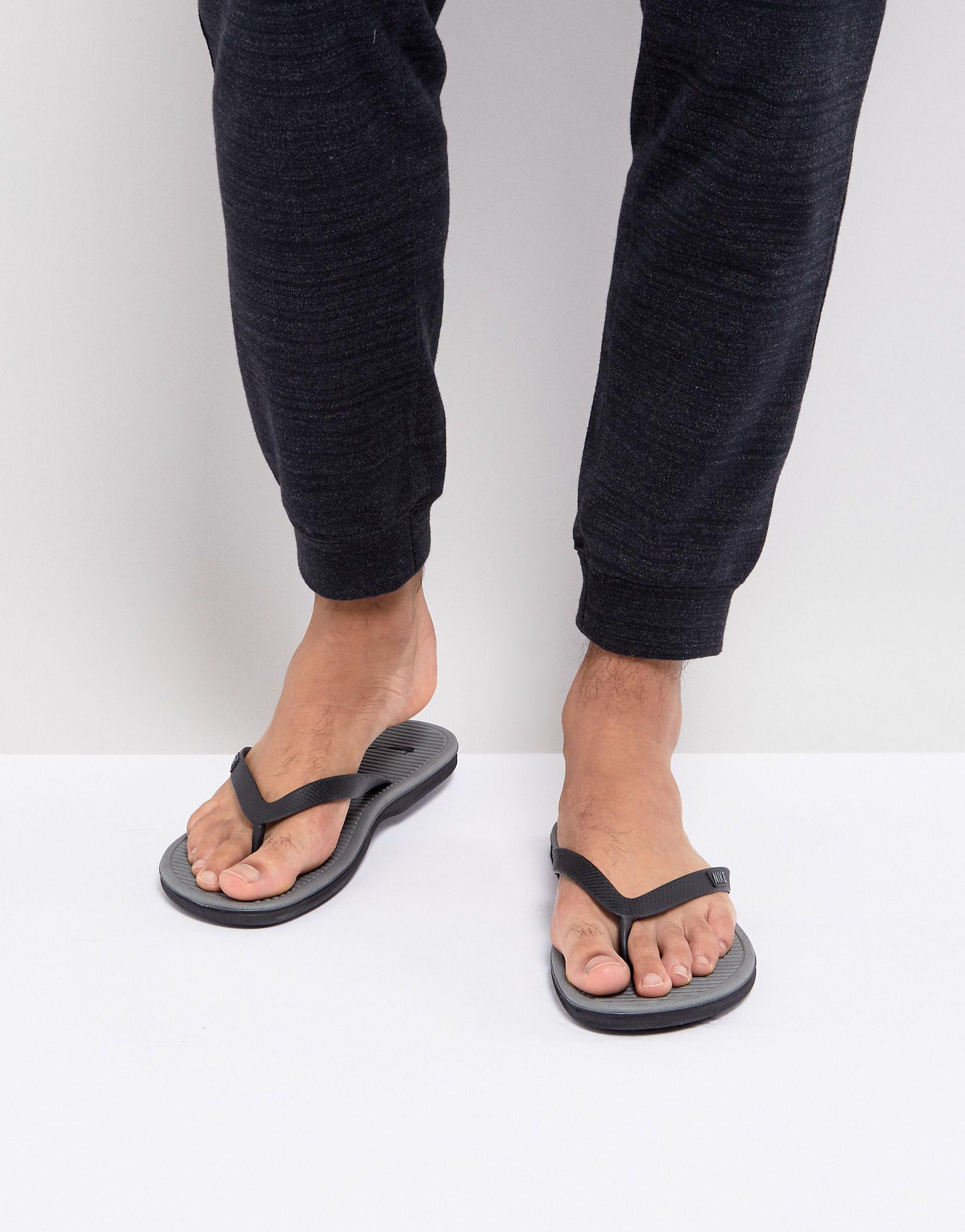Nike Solarsoft Ii Flip-flops in Black for Men | Lyst Australia