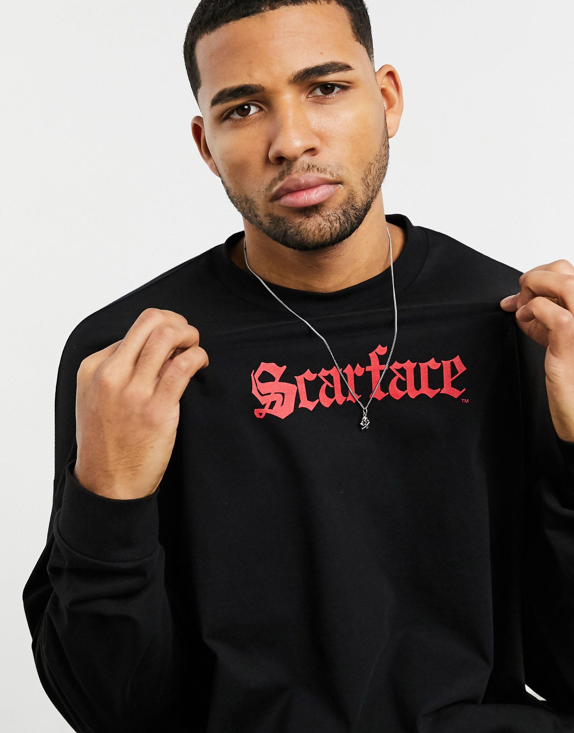 ASOS Scarface Oversized Long Sleeve T 