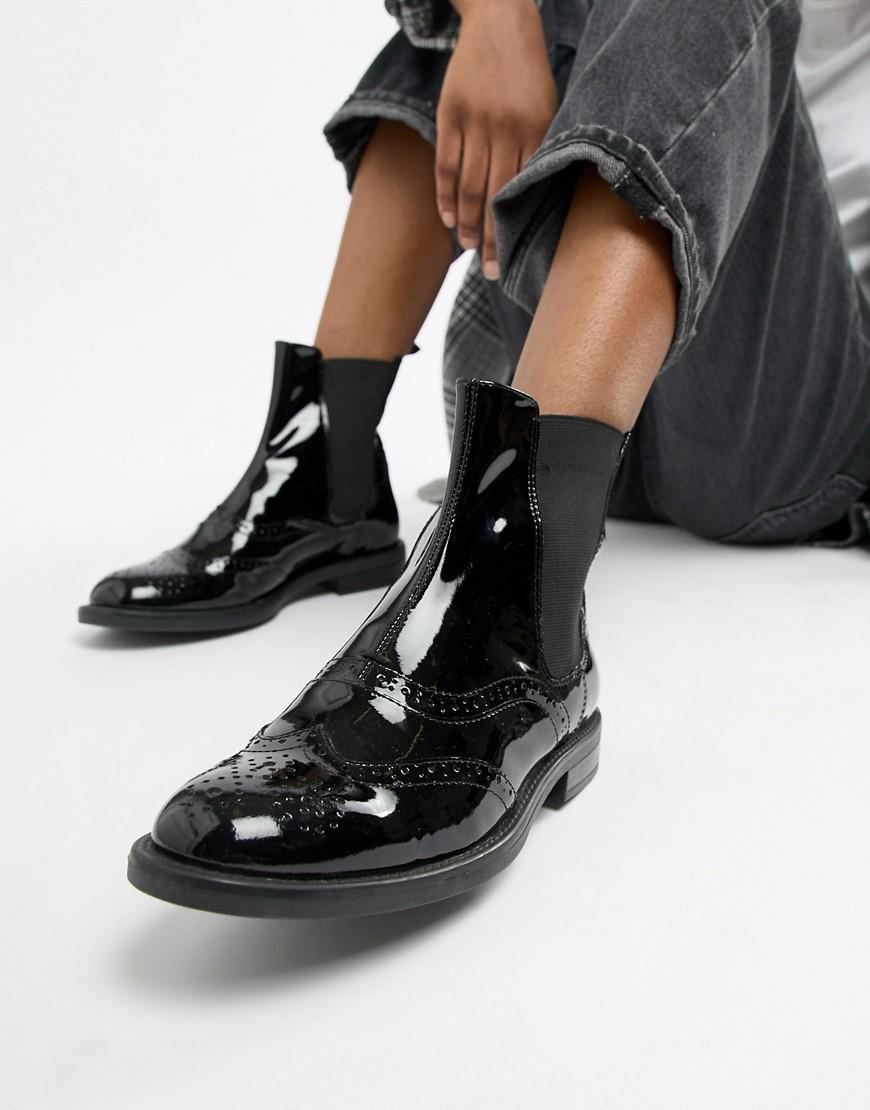 Vagabond Shoemakers – Amina – Chelsea Boots aus Lackleder im Budapester  Stil in Schwarz | Lyst AT