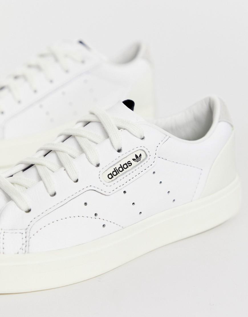 adidas originals sleek sneakers in white