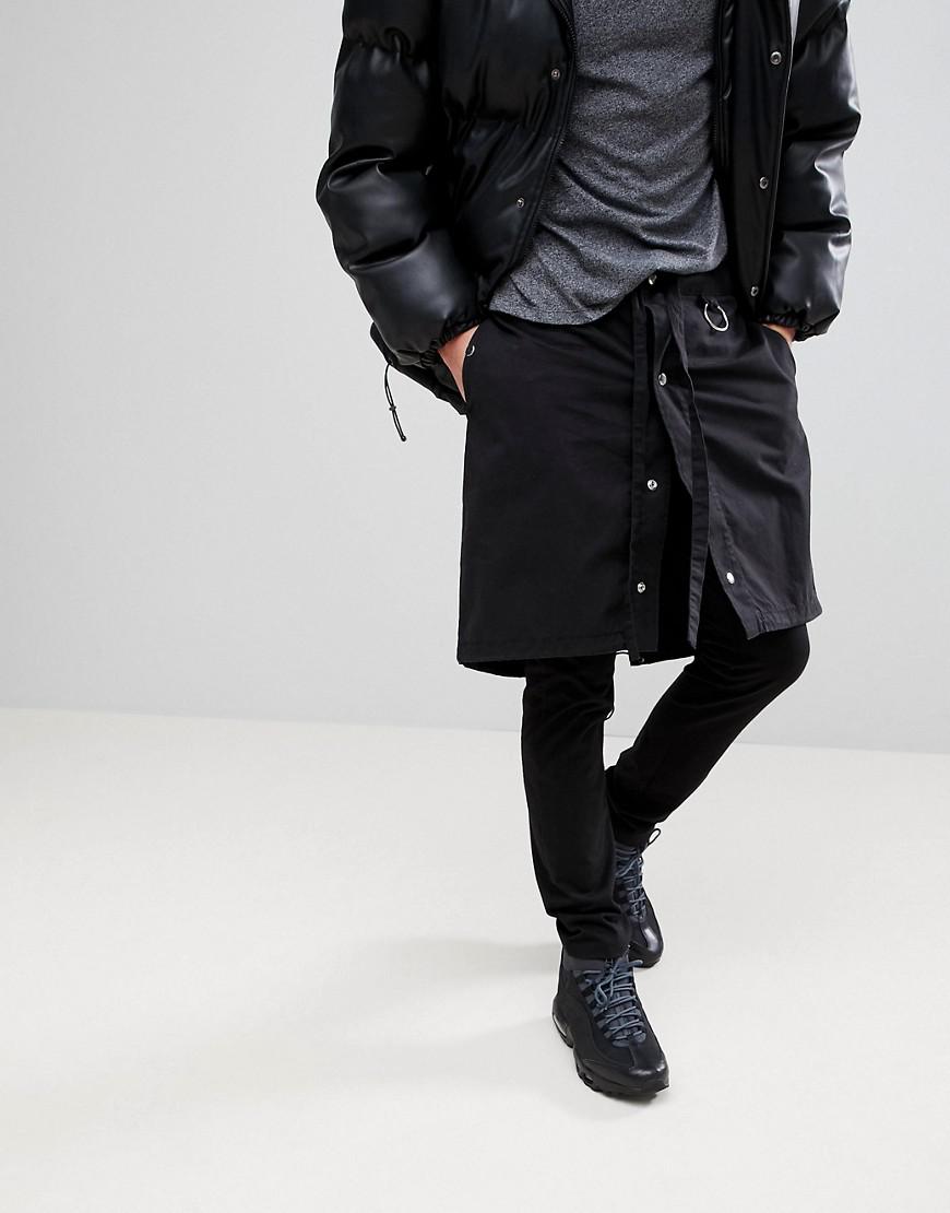 Asos Skinny Pants With Wrap Skirt