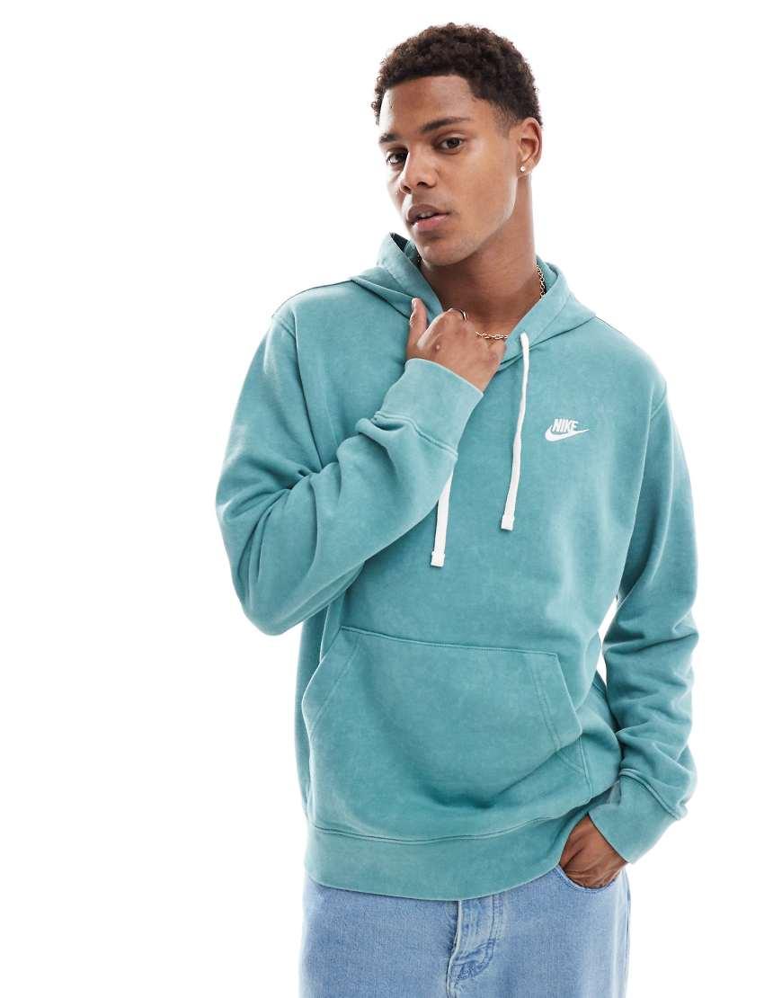 Nike Club Washed Hoodie in Blue for Men Lyst UK