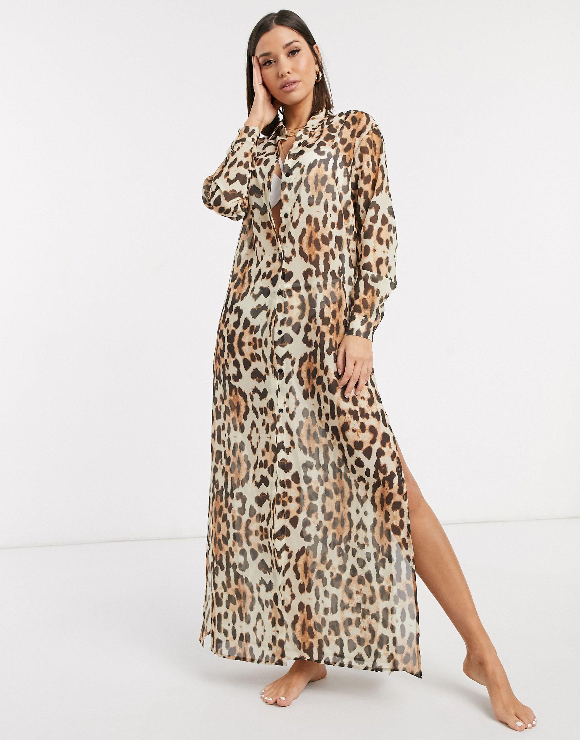 Missguided Synthetic Leopard Print Maxi 