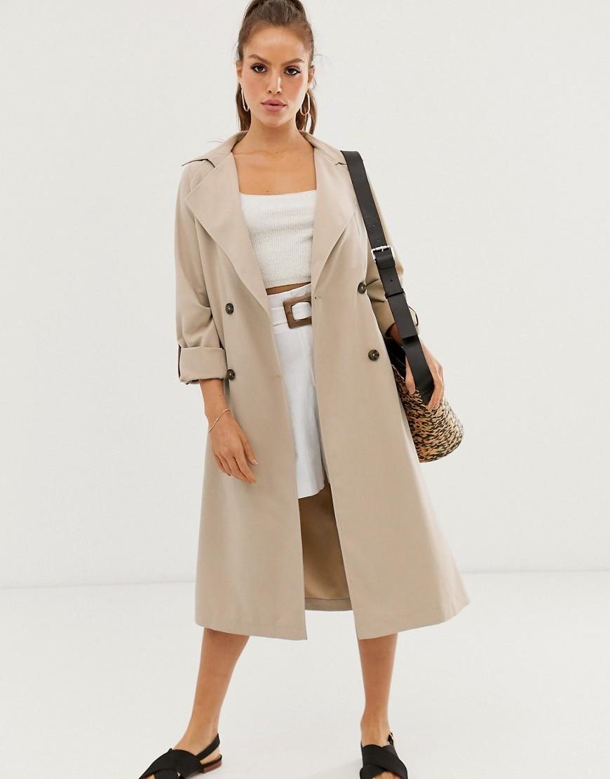 flowy trench coat