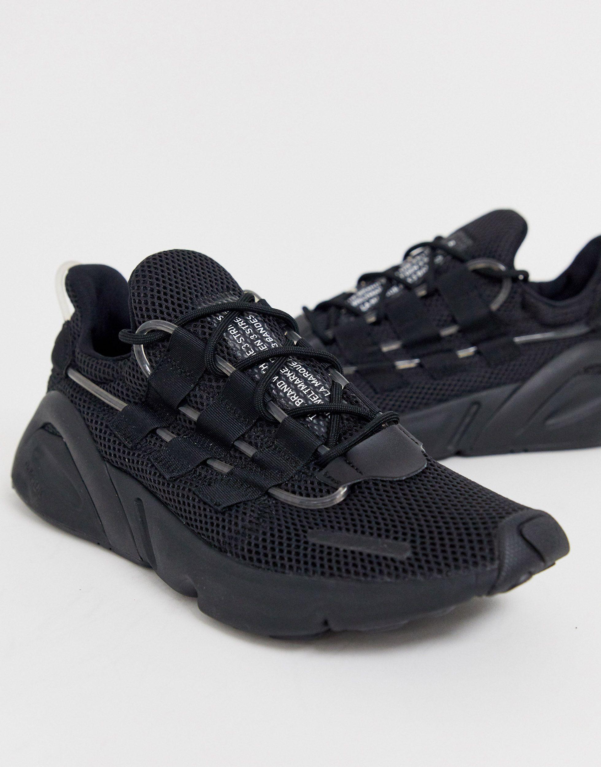 adidas originals lxcon adiprene trainers in triple black