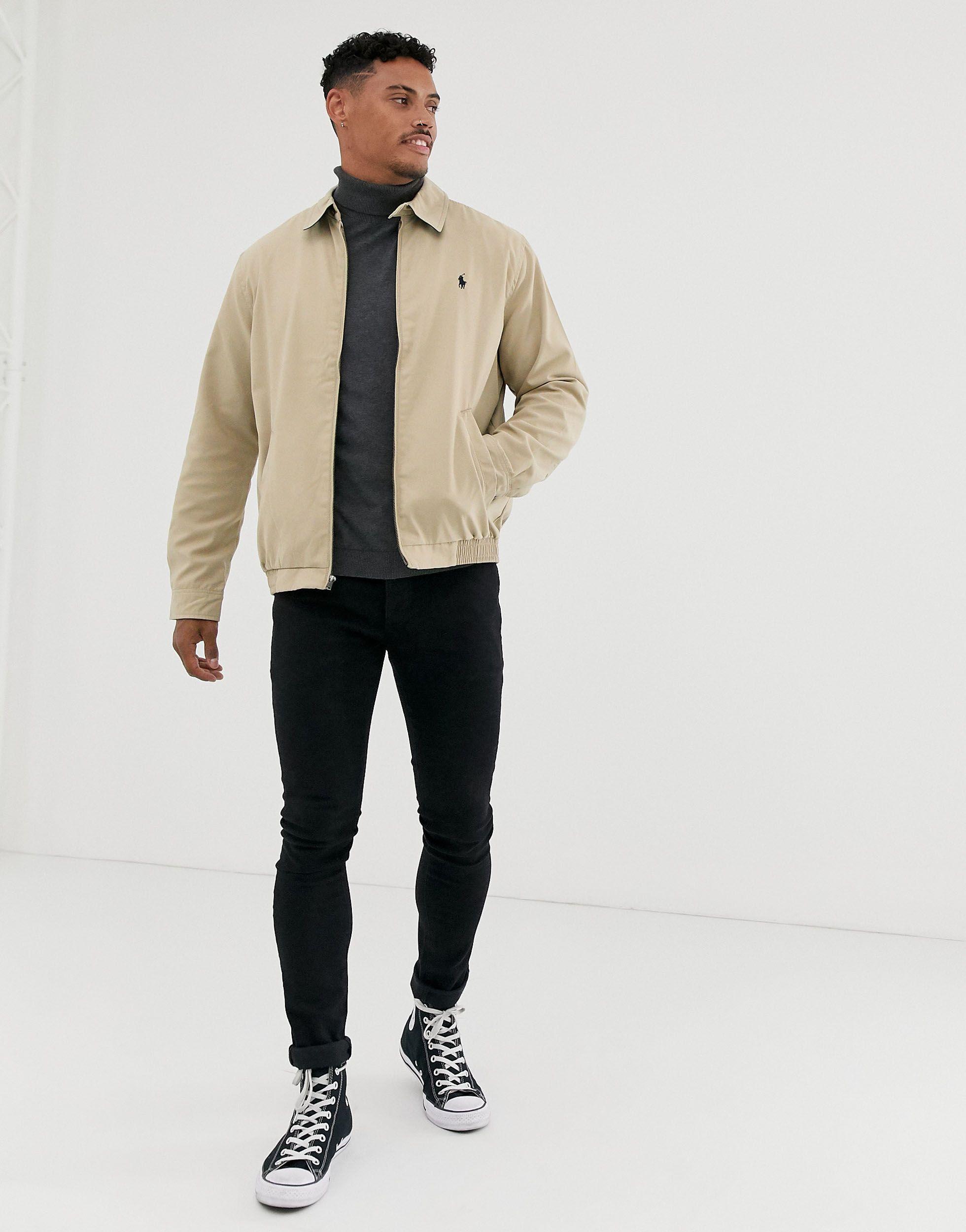 Polo Ralph Lauren Synthetic Harrington Jacket in Natural for Men | Lyst