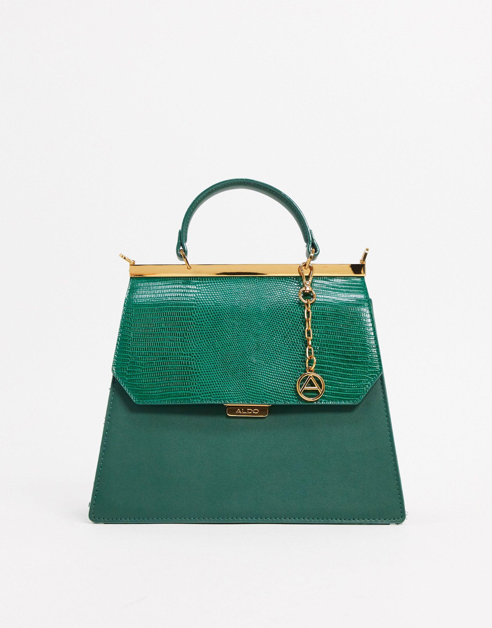 neon green purse aldo