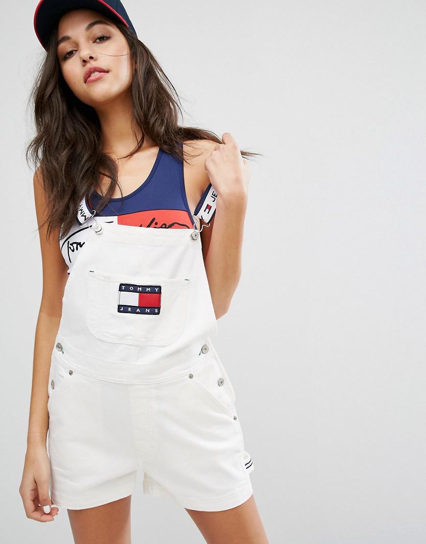 Buy > tommy hilfiger overall shorts > in stock