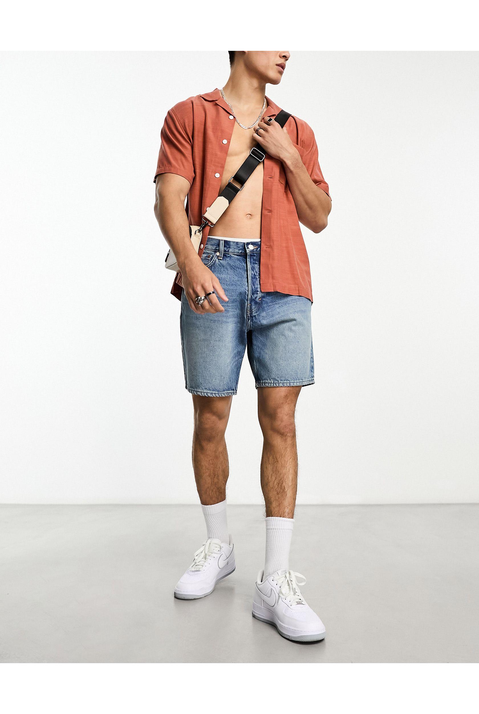 Weekday Space Denim Shorts in Blue for Men | Lyst