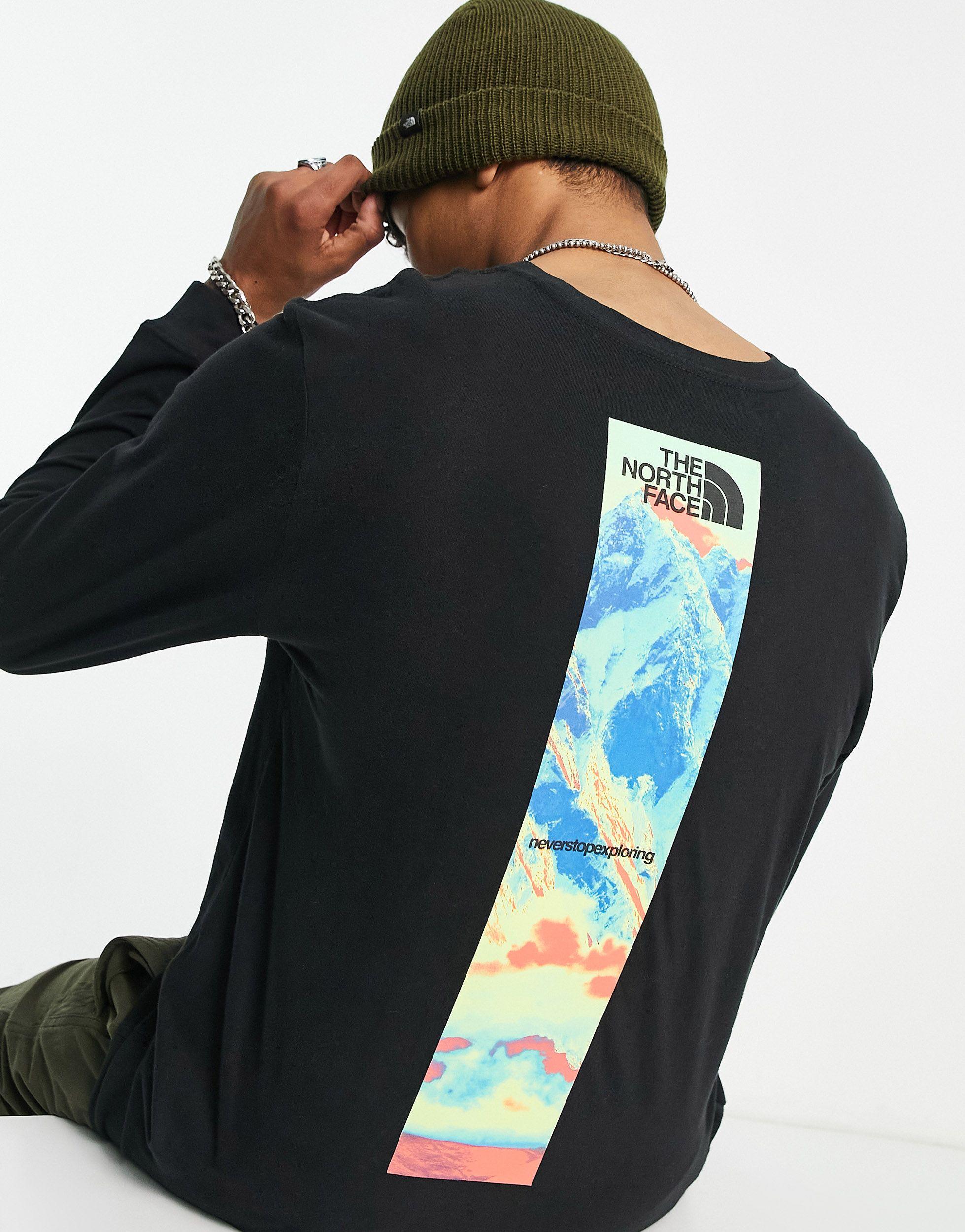 The North Face Graphic Injection Back Print Long Sleeve T-shirt in Black  for Men | Lyst