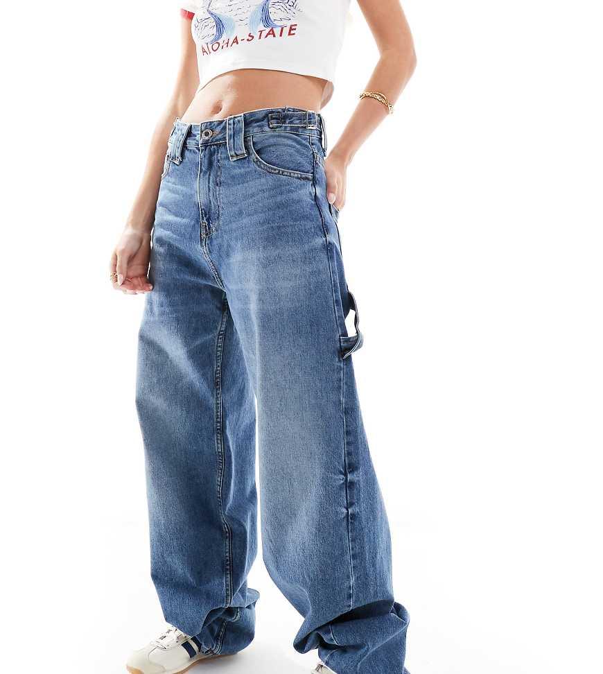 Stradivarius Stradivairus Petite Carpenter Jean With Adjustable