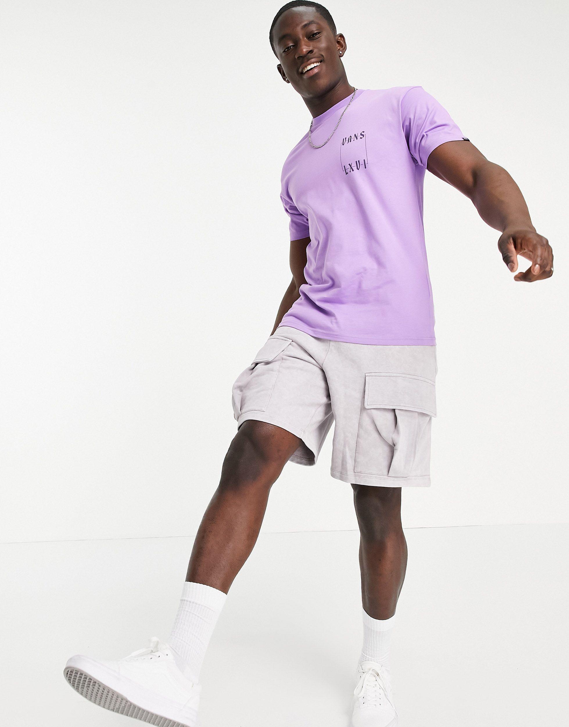 Vans Cotton Crescent T-shirt in Purple 