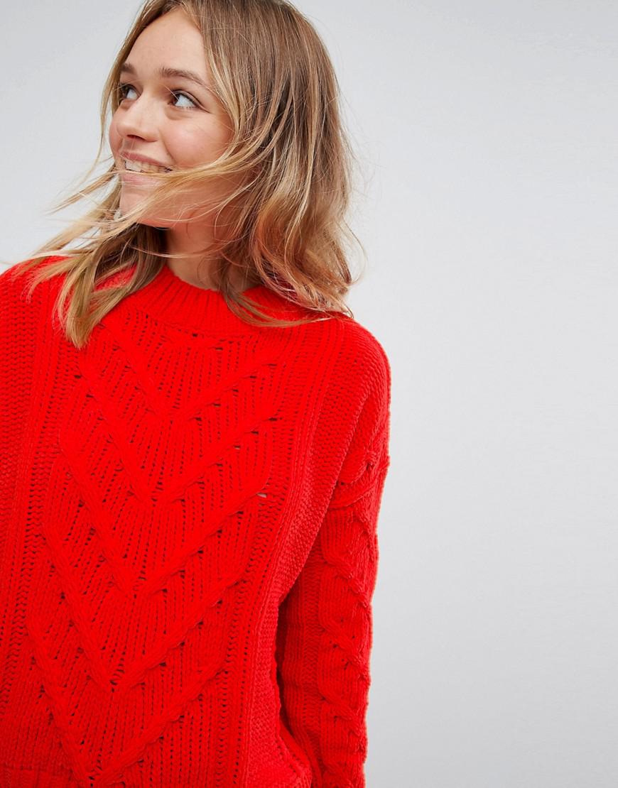 red chenille jumper