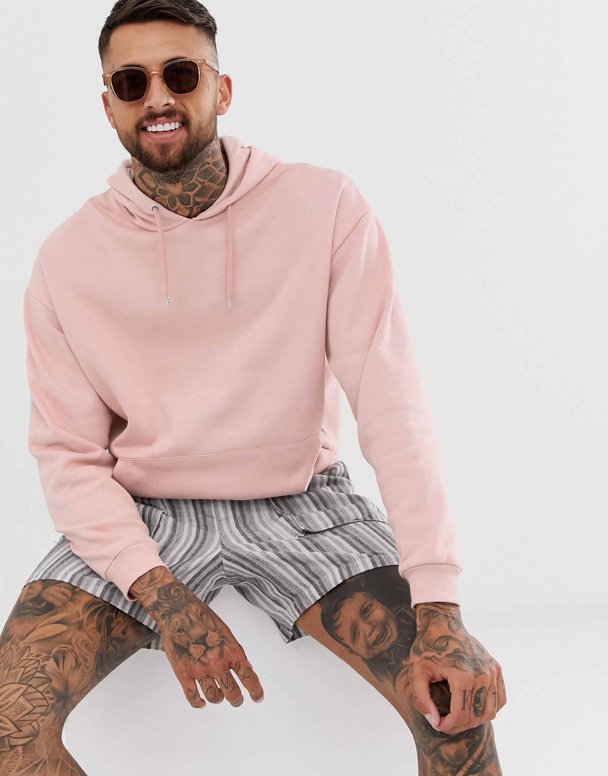 pink oversized hoodie mens