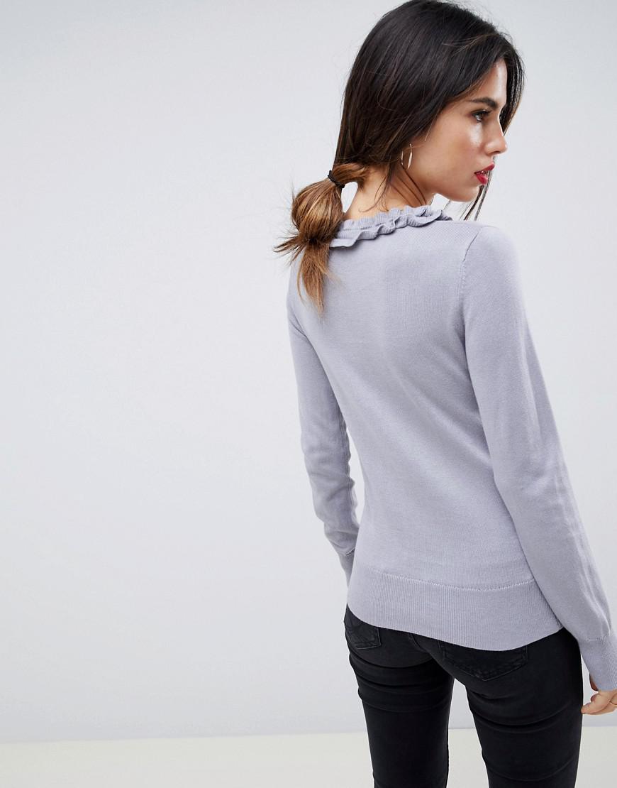 grey frill jumper