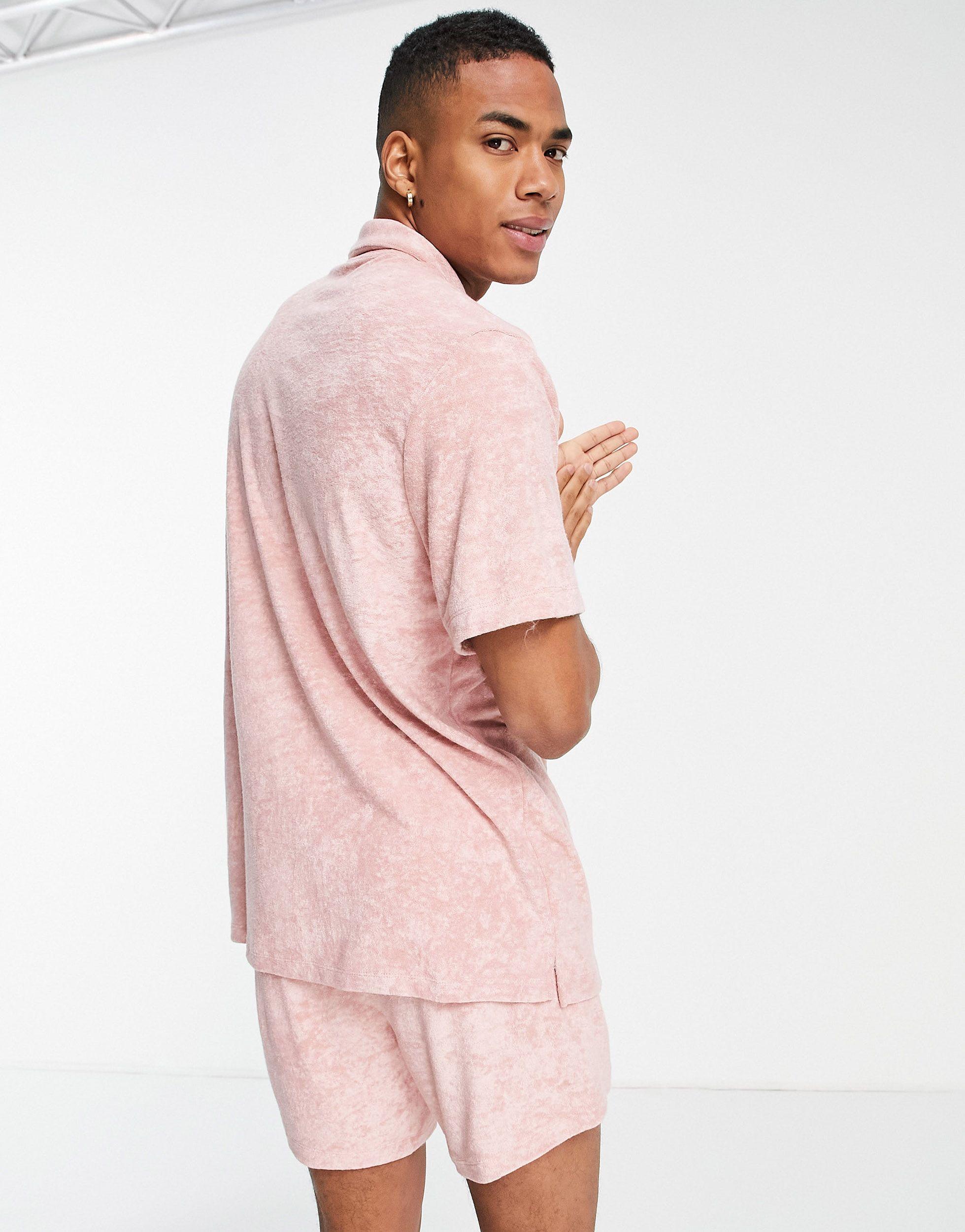 Asos Synthetik Lounge Pyjamaset Aus Frottee In Blau Fur Herren Lyst