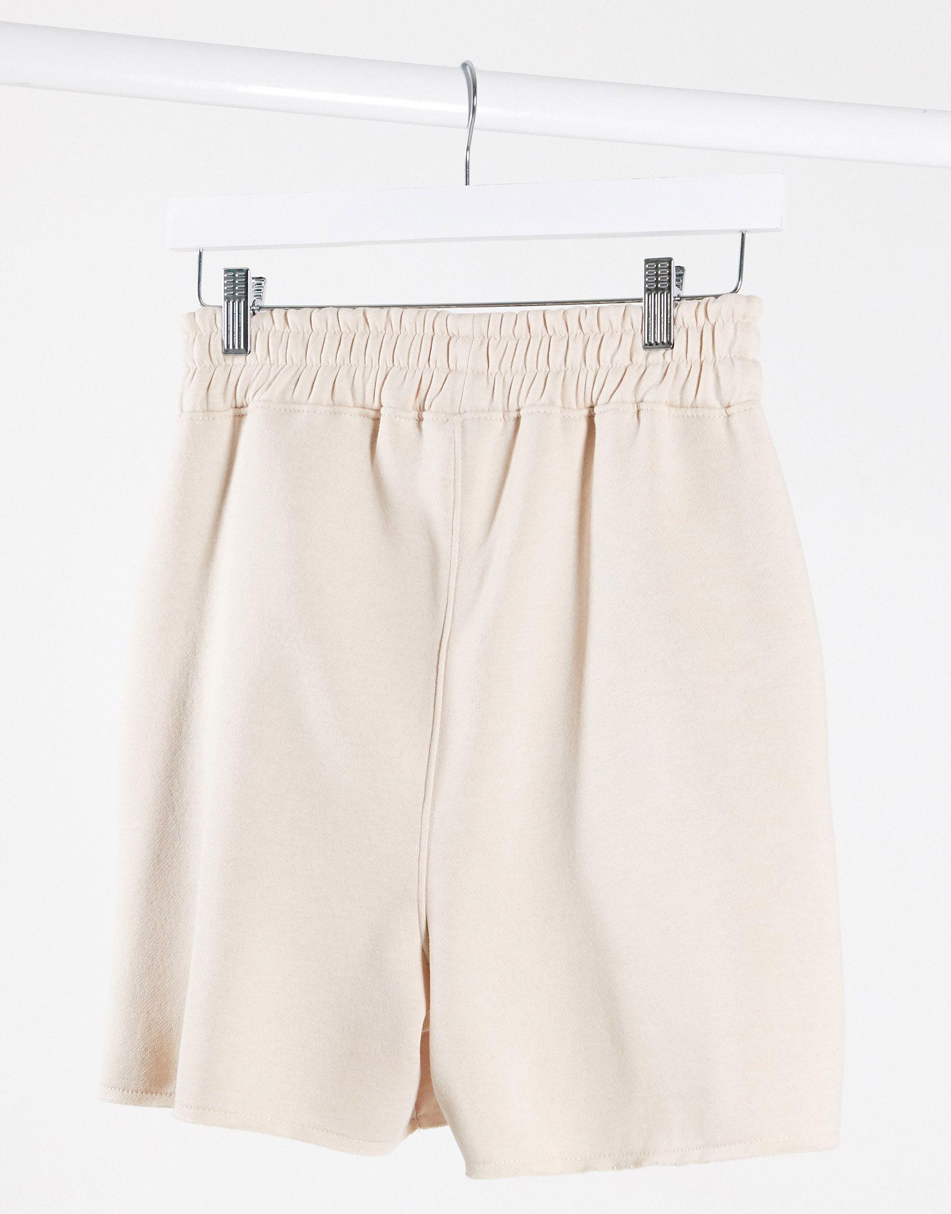 Raw Hem Sweat Shorts in Pink 