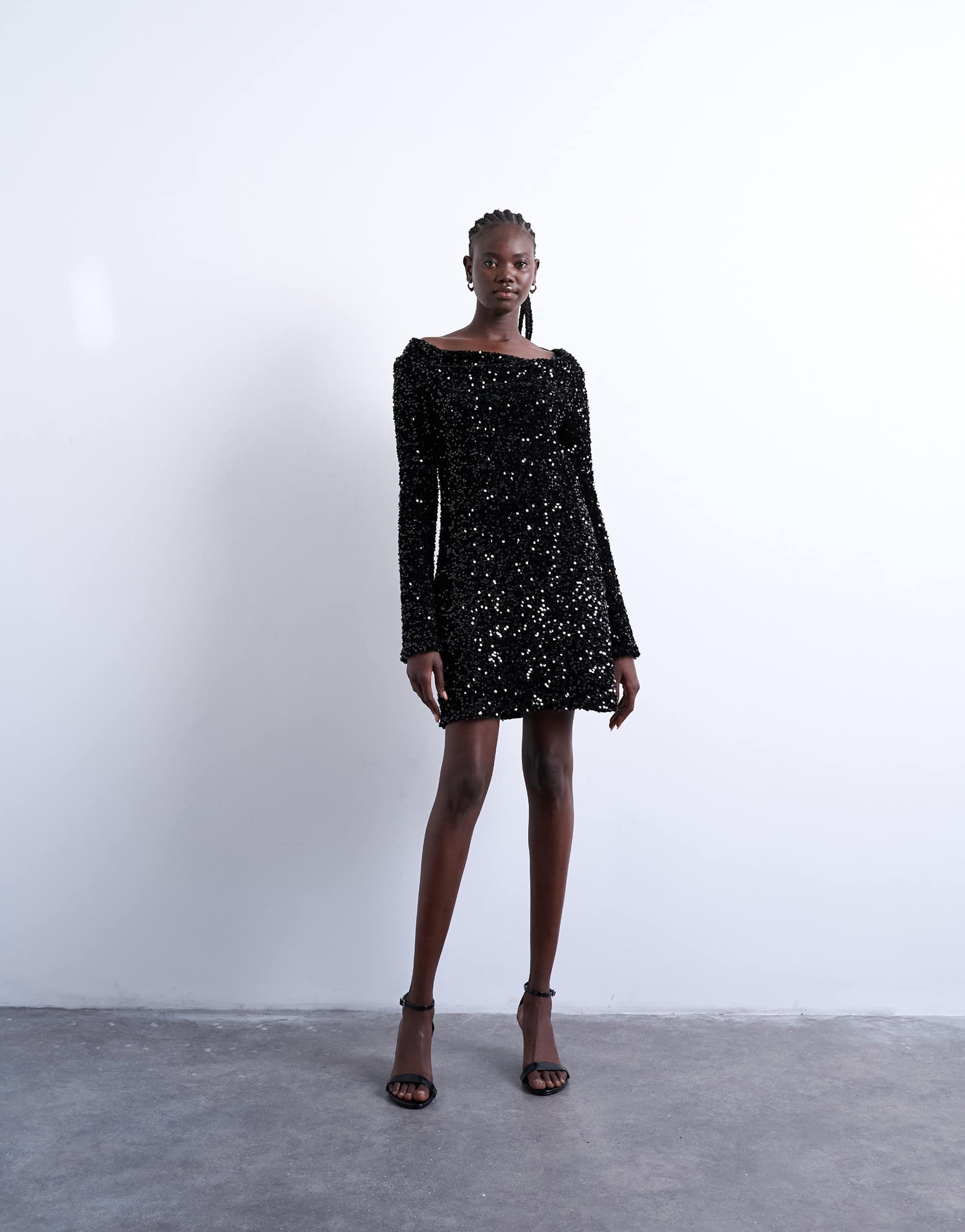 Sequin Dress Topshop Cowl Dress Dresses Nwt Topshop Brushed Sequin