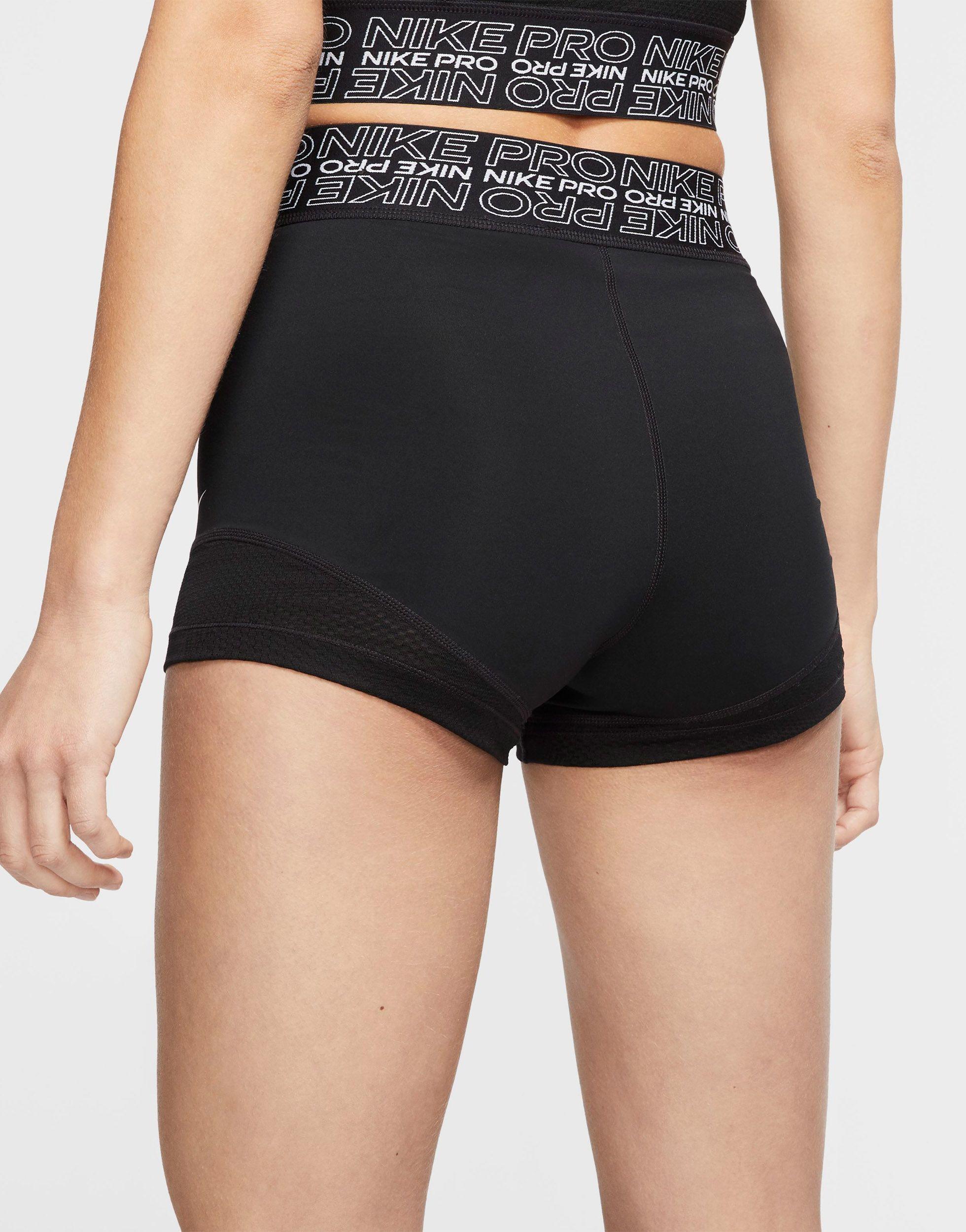 Nike Nike Pro Training 3 Inch Shorts With Mesh Inserts in Black | Lyst