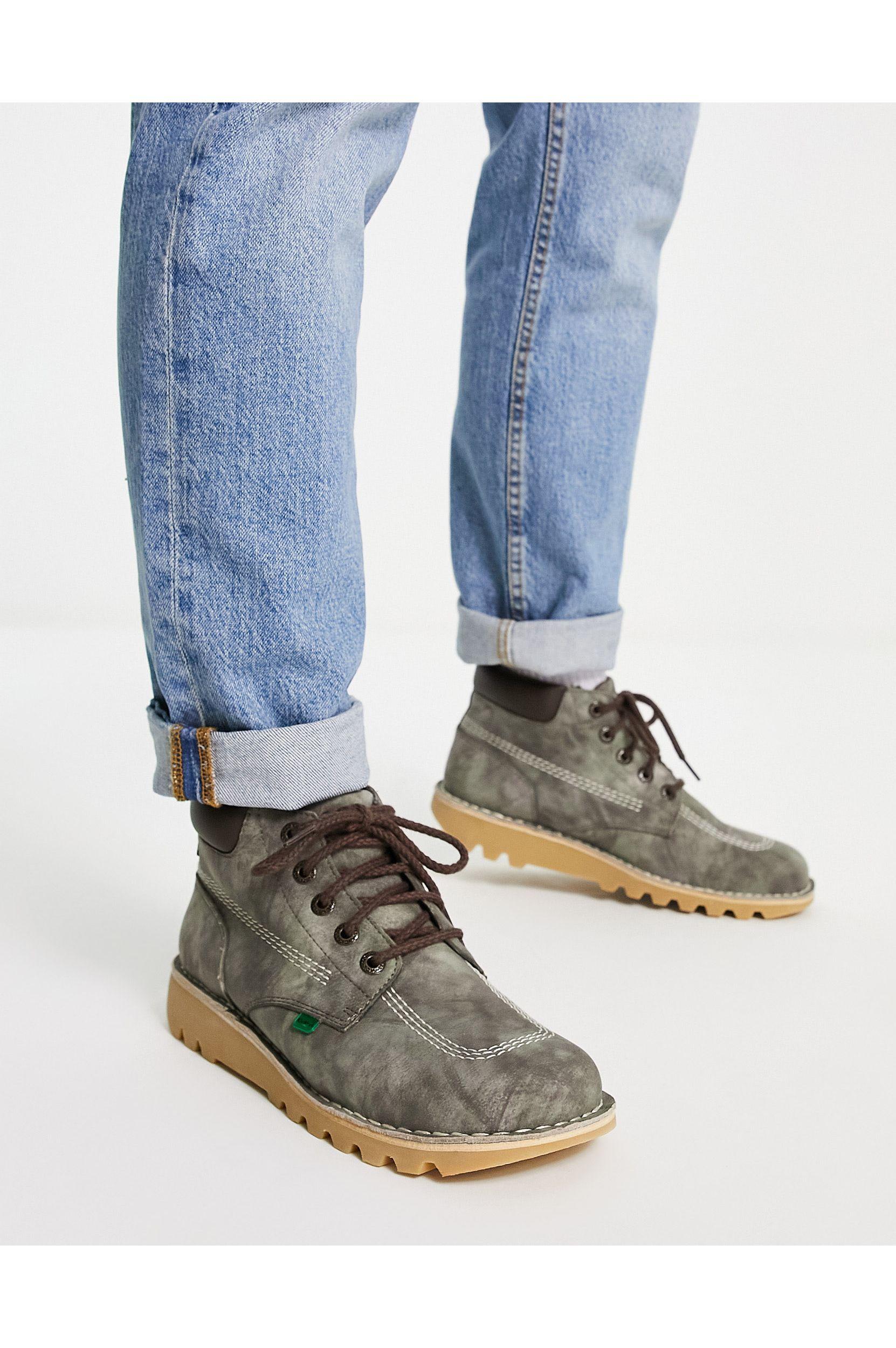 Kickers Kick Hi Roll Boots in Blue for Men | Lyst