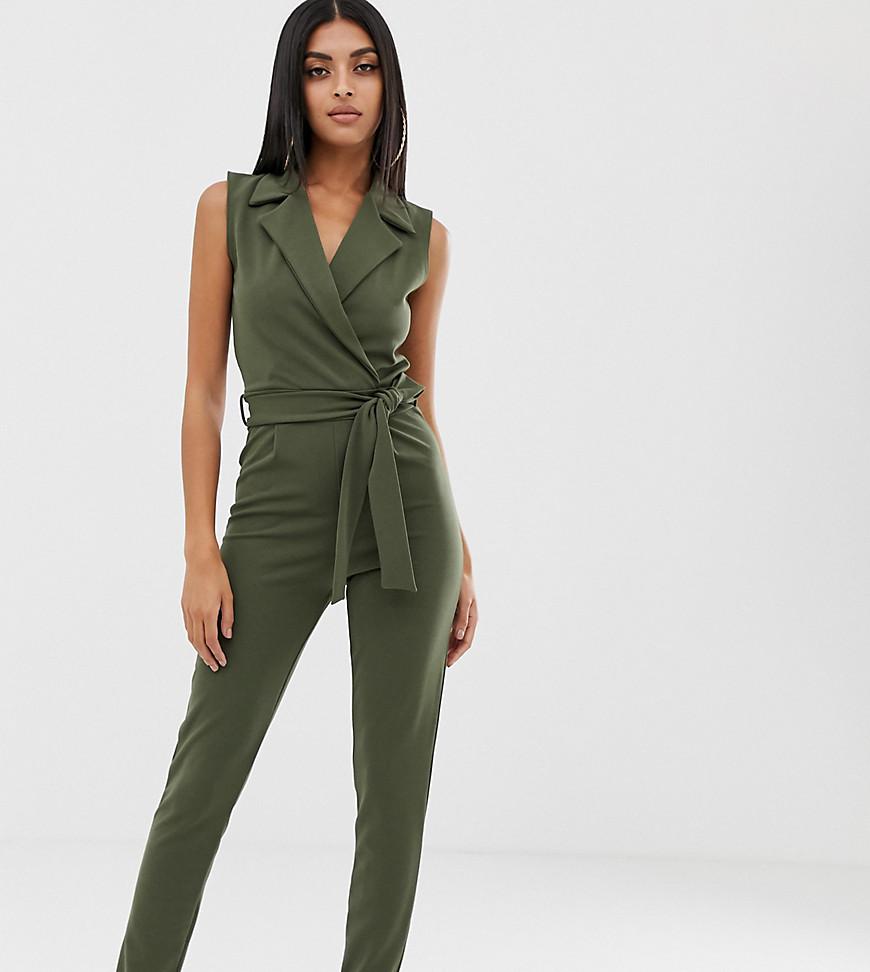 pretty little thing green jumpsuit