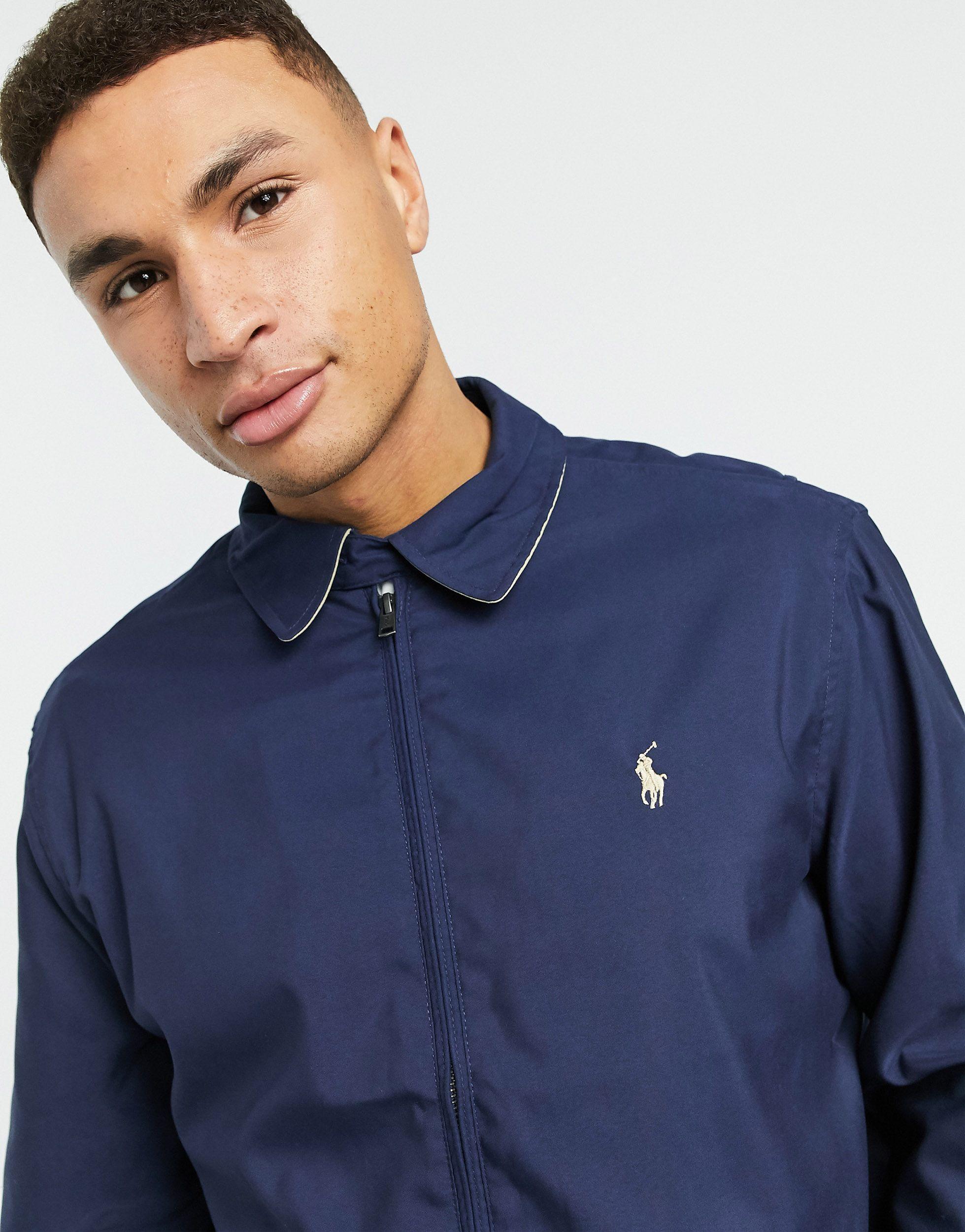 Blouson harrington - bleu marine Polo Ralph Lauren pour homme en coloris  Bleu | Lyst