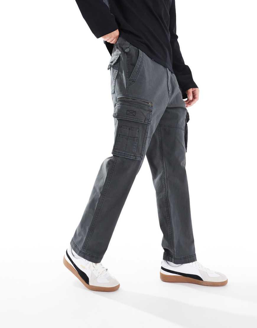 Hollister Utility Loose Cargo Trouser in Black for Men Lyst UK