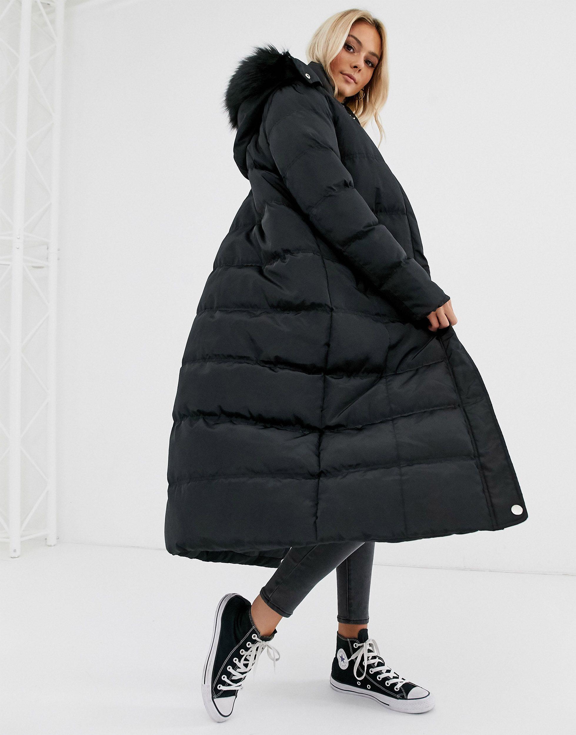Brave Soul Tall Hopma Longline Puffer Jacket With Faux Fur Trim Hood Deals,  54% OFF | www.colegiogamarra.com