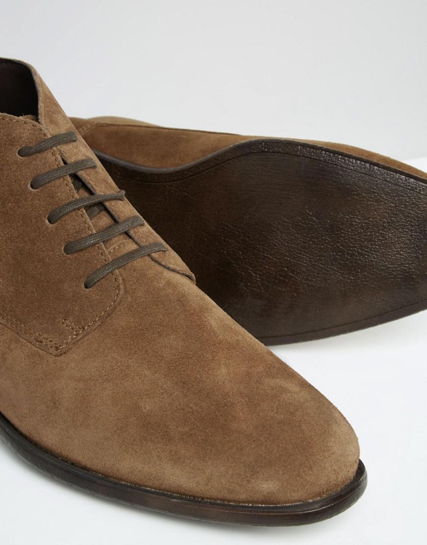 ASOS Lace Up Chukka Boots In Burnished Tan Suede in Brown for Men - Lyst