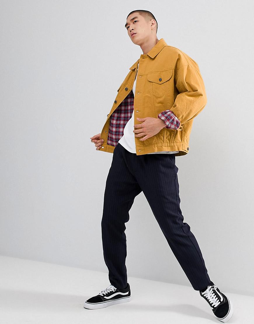 mustard yellow denim jacket mens