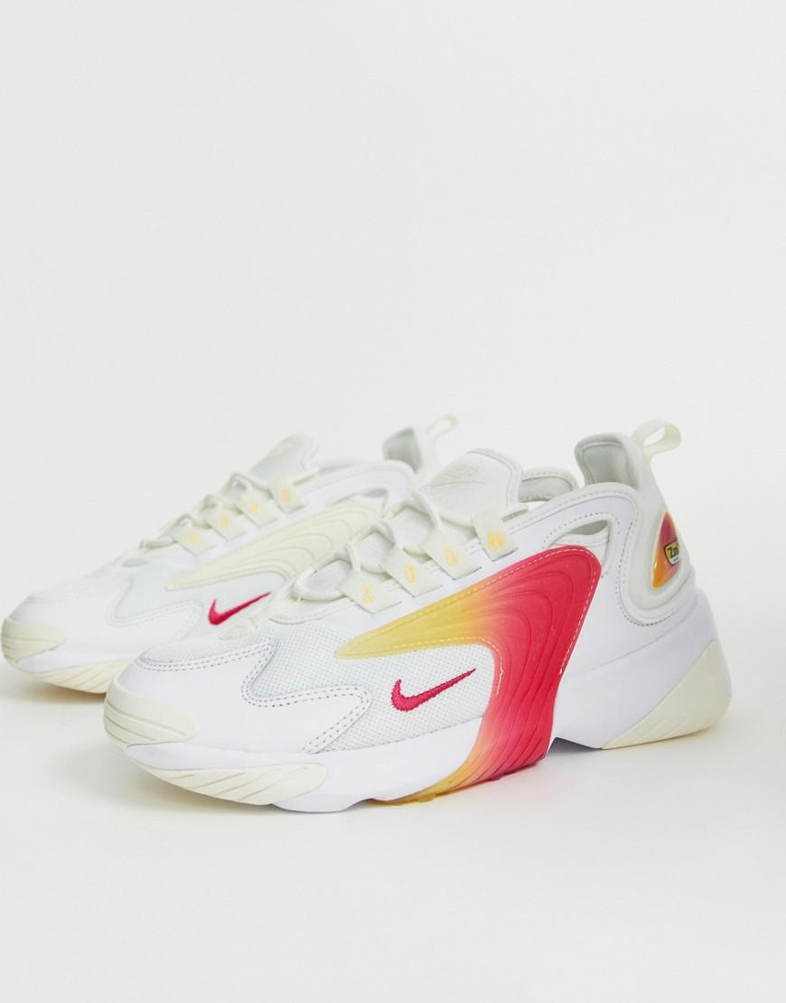 Nike Leather White And Orange Zoom 2k 