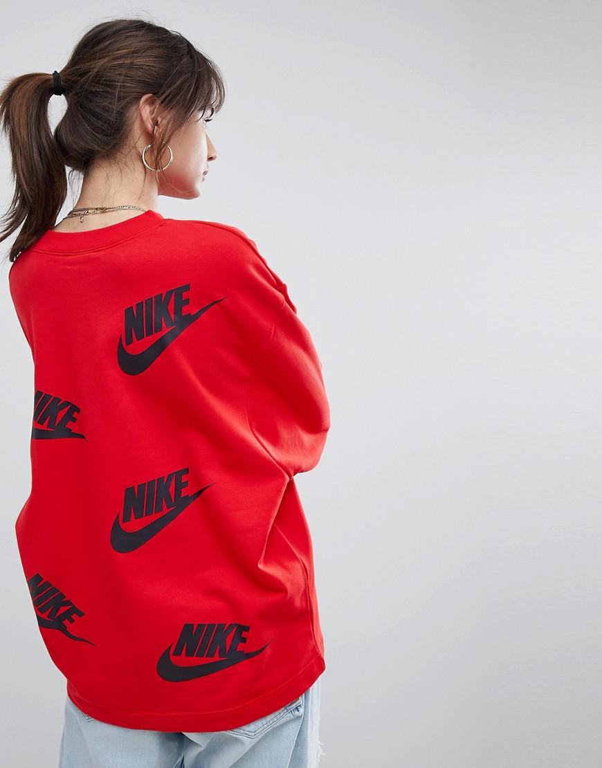 sweat nike femme rouge