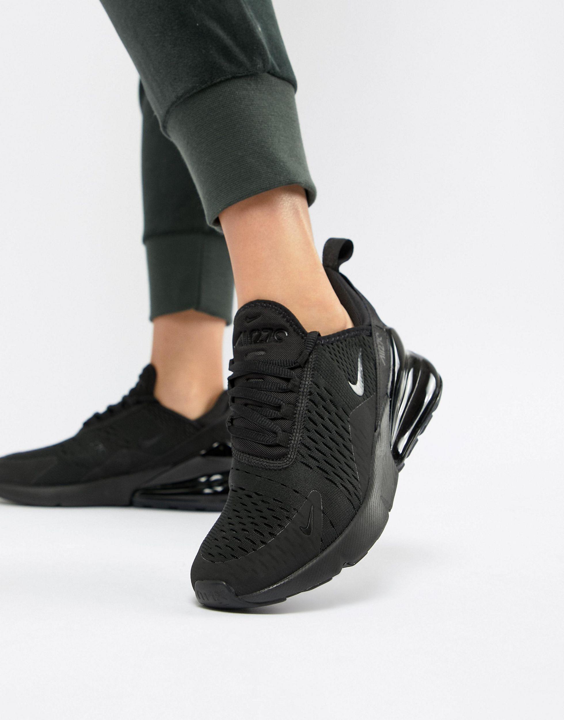 nike air max 270 triple black mens