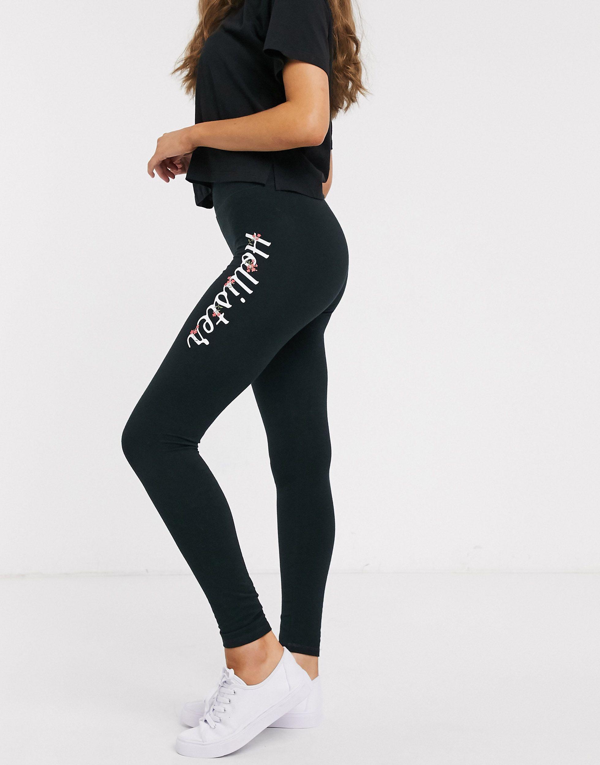 Hollister leggings With Hip Logo-black | Lyst