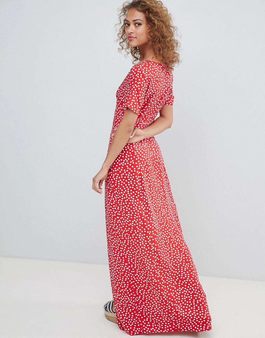 miss selfridge polka dot maxi dress