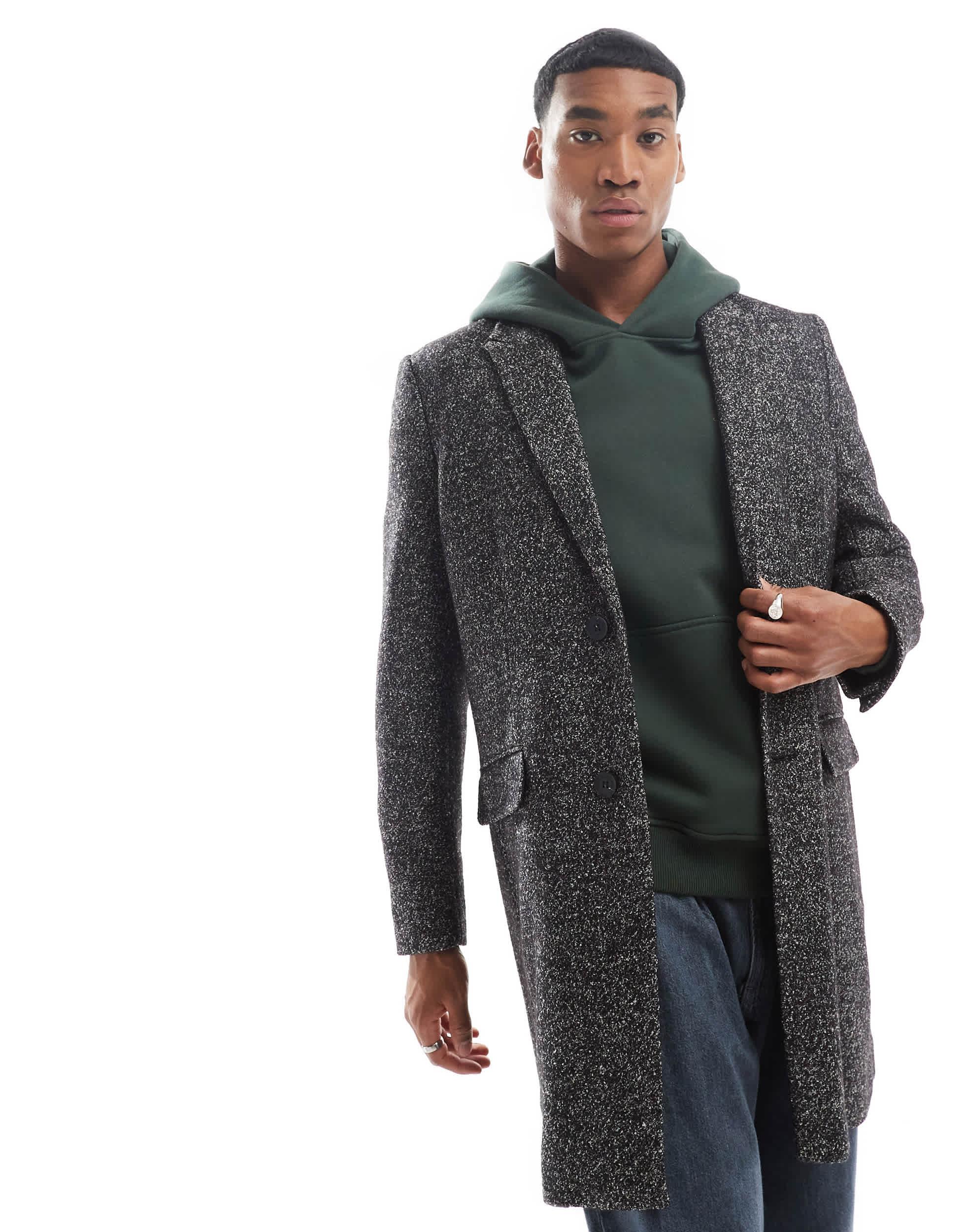 Manteau Noir River Island – Fausse Fourrure – Style Longue Longueur – Pour Femme