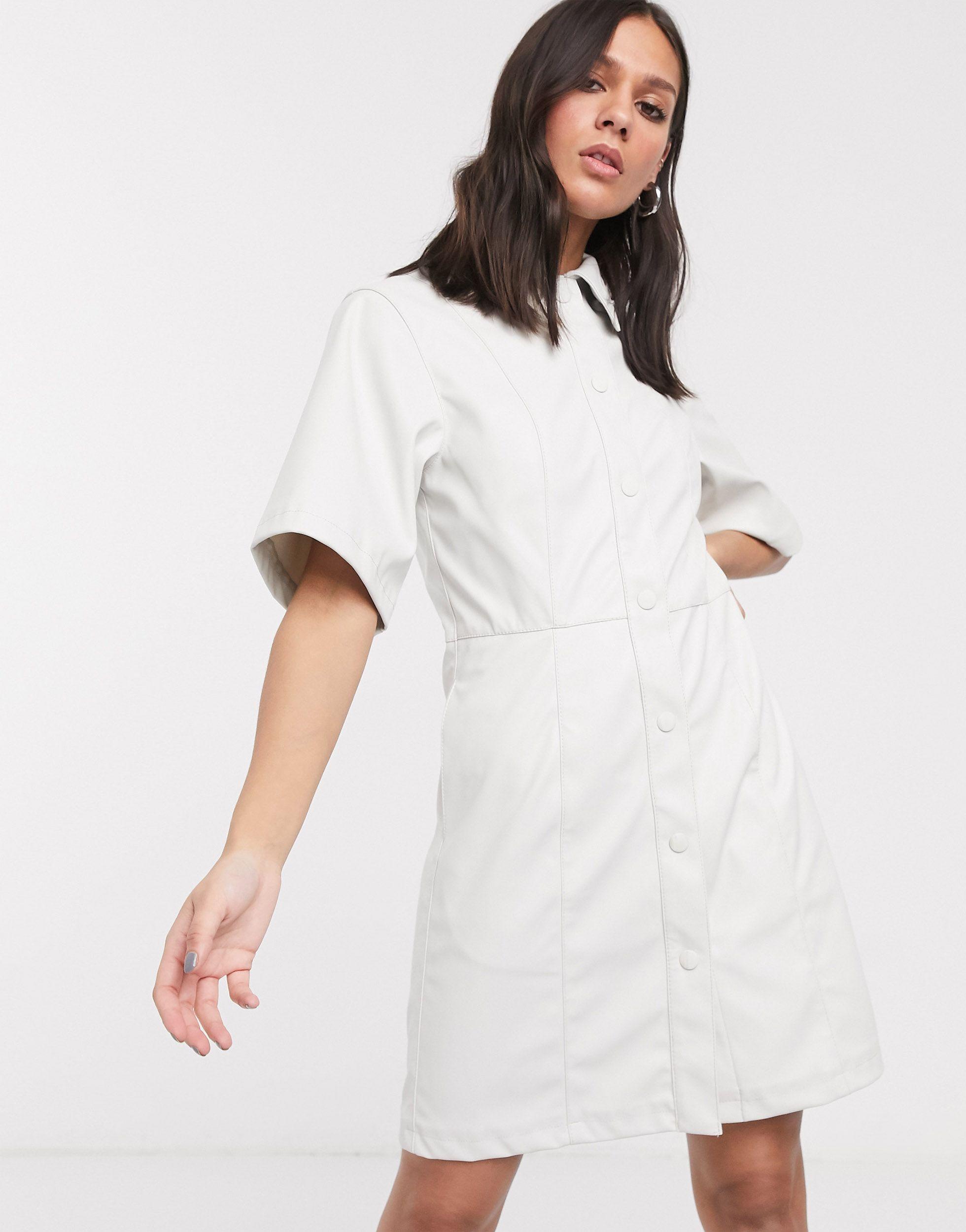 Weekday Savanna Faux-leather Mini Shirt 